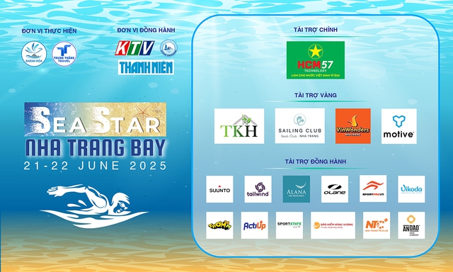 Sea Star Nha Trang 2025: Giải bơi biển bùng nổ truyền thông, hứa hẹn cuồng nhiệt Sea Star Nha Trang 2025: Giải bơi biển bùng nổ truyền thông, hứa hẹn cuồng nhiệt