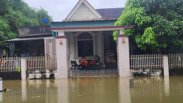 Mưa lớn, nhiều nhà dân ở Hà Tĩnh bị ngập lụt - Ảnh 4.