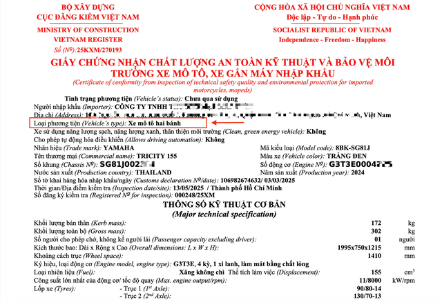 Xe tay ga Yamaha Tricity 155 về Việt Nam được xếp v&agrave;o nh&oacute;m m&ocirc; t&ocirc; hai b&aacute;nh - Ảnh 6.