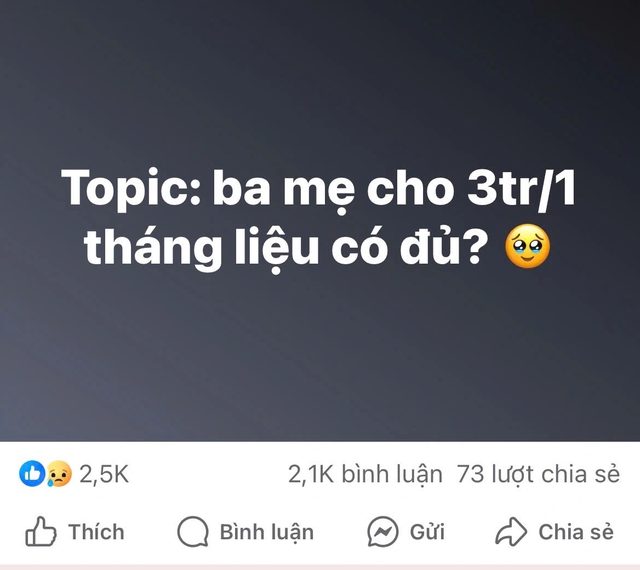 Học đại học hiện nay, ba mẹ cho 3 triệu đồng/tháng có còn đủ chi tiêu? - Ảnh 1.