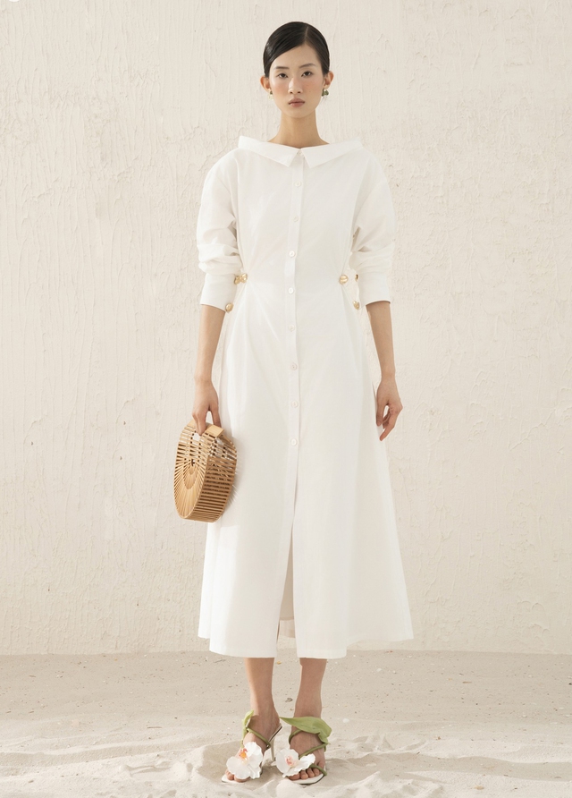 Váy sơ mi voan tơ, cotton thêu mát nhẹ đẹp nhất mùa hạ- Ảnh 7. Váy sơ mi voan tơ, cotton thêu mát nhẹ đẹp nhất mùa hạ- Ảnh 7.