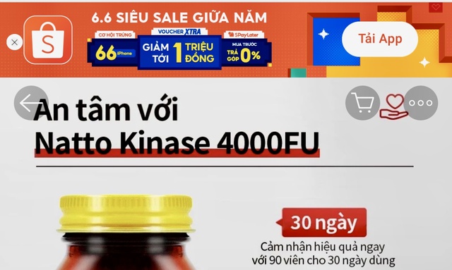 Shopee, Lazada Việt Nam b&aacute;n thực phẩm chức năng chưa c&oacute; tiếp nhận c&ocirc;ng bố - Ảnh 1.