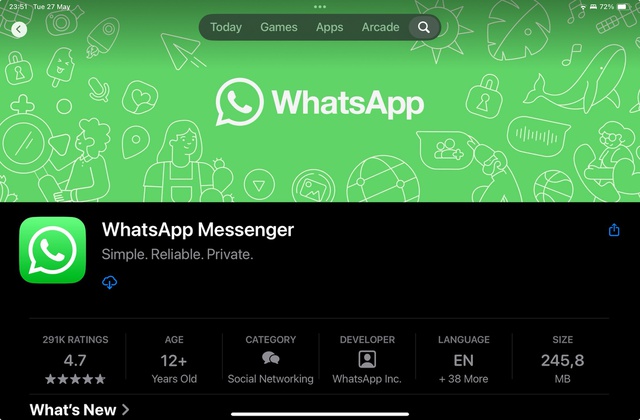 WhatsApp chính thức có mặt trên iPad - Ảnh 1.
