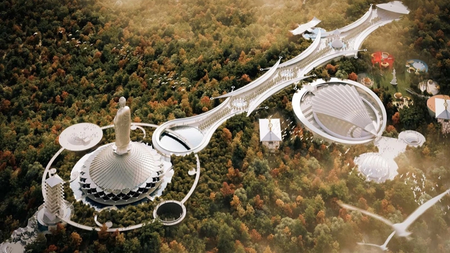 Tượng Phật Đại Nhật Như Lai tr&ecirc;n đỉnh n&uacute;i Am Ti&ecirc;n: C&ocirc;ng tr&igrave;nh cao nhất thế giới - Ảnh 2.