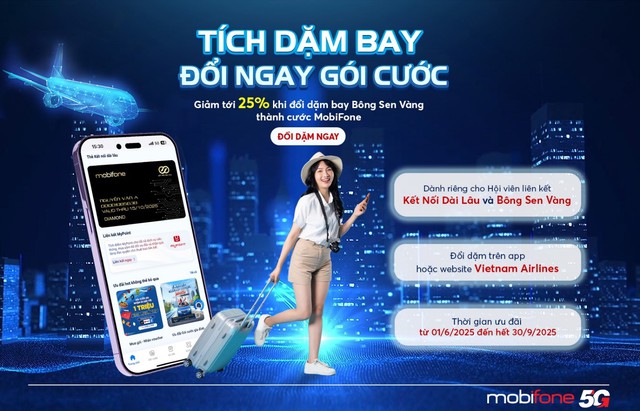 Gắn kết dài lâu - Ưu đãi từ MobiFone và Vietnam Airlines cho Hội viên thân thiết- Ảnh 1. Gắn kết dài lâu - Ưu đãi từ MobiFone và Vietnam Airlines cho Hội viên thân thiết- Ảnh 1.