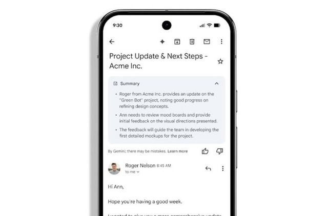 Email sẽ tự động được AI tóm tắt khi sử dụng Gmail - Ảnh 1.