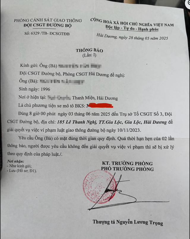 Th&ocirc;ng b&aacute;o phạt nguội 'lạ' gửi về nh&agrave;, cần l&agrave;m g&igrave; ngay?- Ảnh 1.