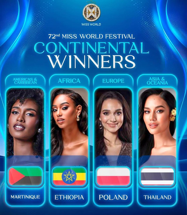 

4 người đẹp xuất sắc nhất trong cuộc đua giành vương miện Miss World 2025  