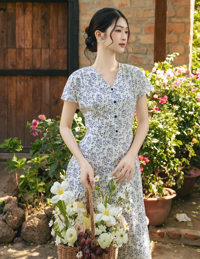 Đi làm, đi học đều đẹp dịu dàng, sang trọng với váy họa tiết- Ảnh 4. Đi làm, đi học đều đẹp dịu dàng, sang trọng với váy họa tiết- Ảnh 4.