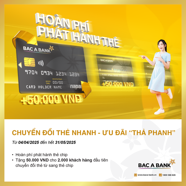 BAC A BANK hoàn phí chuyển đổi cùng ngàn quà tặng cho chủ thẻ Chip Contactless - Ảnh 2.