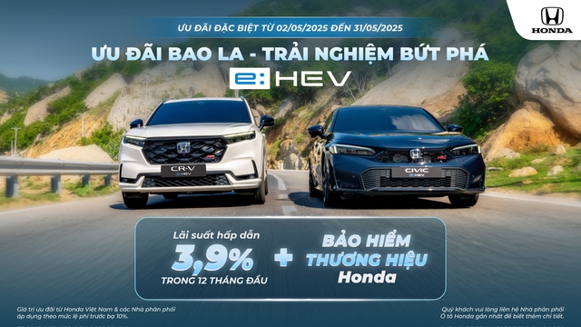Honda Việt Nam tung ưu đãi hấp dẫn cho khách hàng mua ô tô trong tháng 5.2025 Honda Việt Nam tung ưu đãi hấp dẫn cho khách hàng mua ô tô trong tháng 5.2025