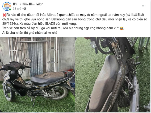 Hy hữu ở TP.HCM: Đi chợ mất xe máy nhiều tháng bỗng nhiên tìm lại được Hy hữu ở TP.HCM: Đi chợ mất xe máy nhiều tháng bỗng nhiên tìm lại được