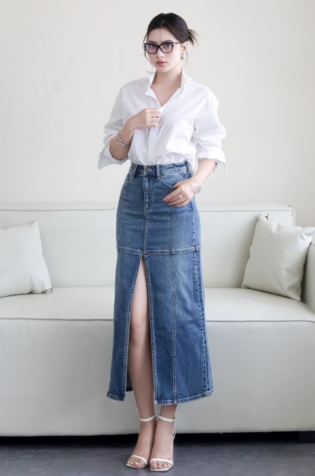 Nét trẻ trung, hiện đại với chân váy denim chữ A - Ảnh 9.
