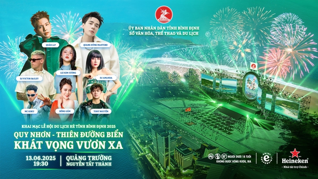 Heineken góp phần nâng tầm đêm Khai mạc Lễ hội Du lịch Hè Bình Định 2025 Heineken góp phần nâng tầm đêm Khai mạc Lễ hội Du lịch Hè Bình Định 2025