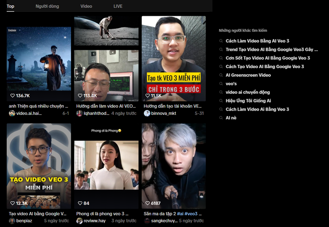 Người Việt đổ xô dùng Veo 3, video AI tràn ngập mạng xã hội Người Việt đổ xô dùng Veo 3, video AI tràn ngập mạng xã hội