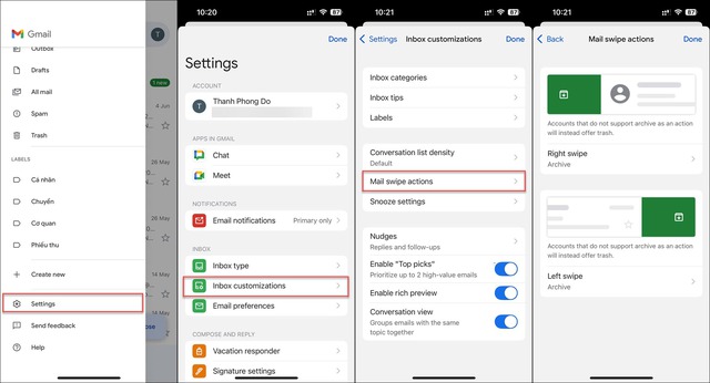 Thao tác ẩn siêu tiện lợi trên ứng dụng Gmail ít người biết - Ảnh 3.
