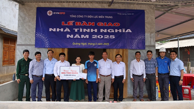 EVNCPC trao mái ấm yêu thương cho người nghèo ở Quảng Ngãi