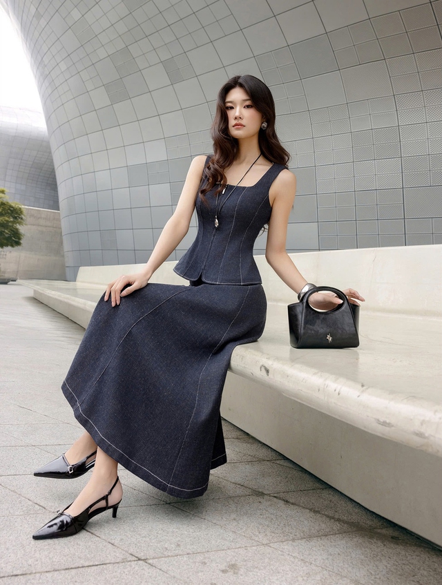 Trẻ hóa phong cách với thời trang denim cá tính nhưng trang nhã- Ảnh 3. Trẻ hóa phong cách với thời trang denim cá tính nhưng trang nhã- Ảnh 3.