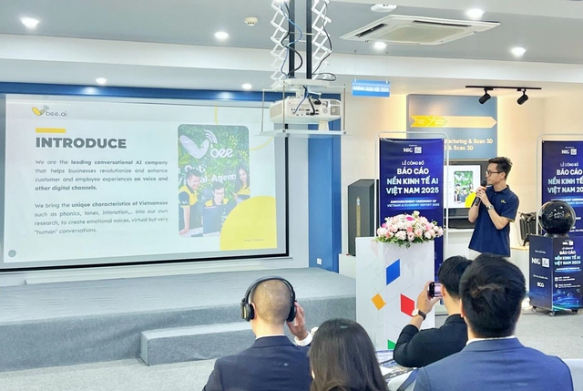 Vbee tham dự 'Lễ công bố Báo cáo nền kinh tế AI Việt Nam 2025'- Ảnh 3. Vbee tham dự 'Lễ công bố Báo cáo nền kinh tế AI Việt Nam 2025'- Ảnh 3.