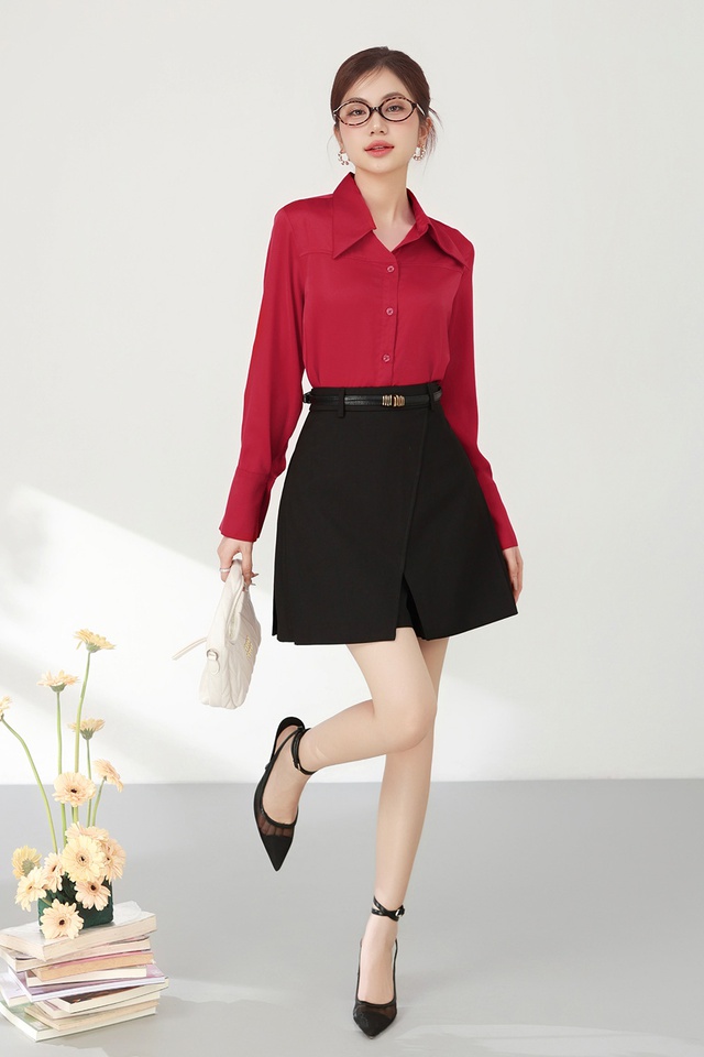 Lên đồ trẻ trung cùng váy skort chữ A- Ảnh 4. Lên đồ trẻ trung cùng váy skort chữ A- Ảnh 4.