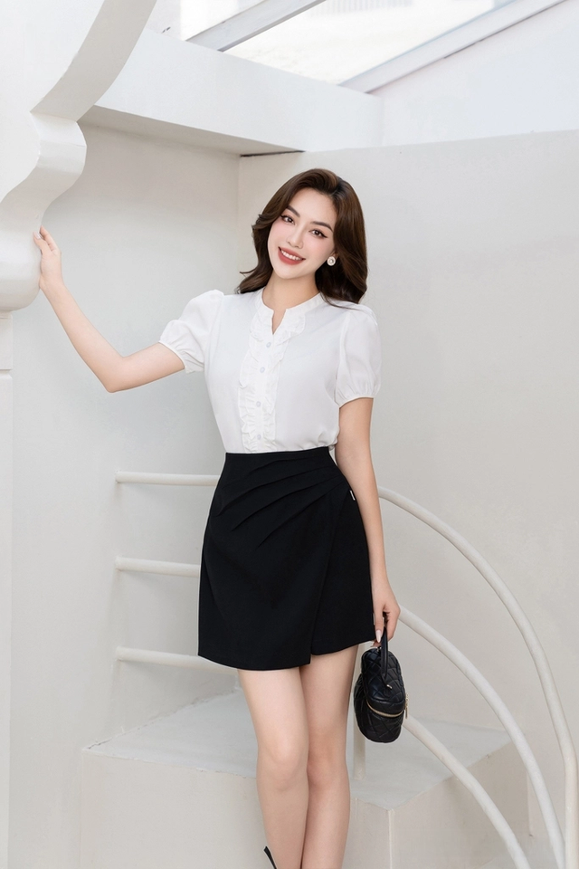 Lên đồ trẻ trung cùng váy skort chữ A- Ảnh 6. Lên đồ trẻ trung cùng váy skort chữ A- Ảnh 6.