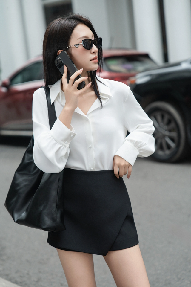 Lên đồ trẻ trung cùng váy skort chữ A- Ảnh 8. Lên đồ trẻ trung cùng váy skort chữ A- Ảnh 8.