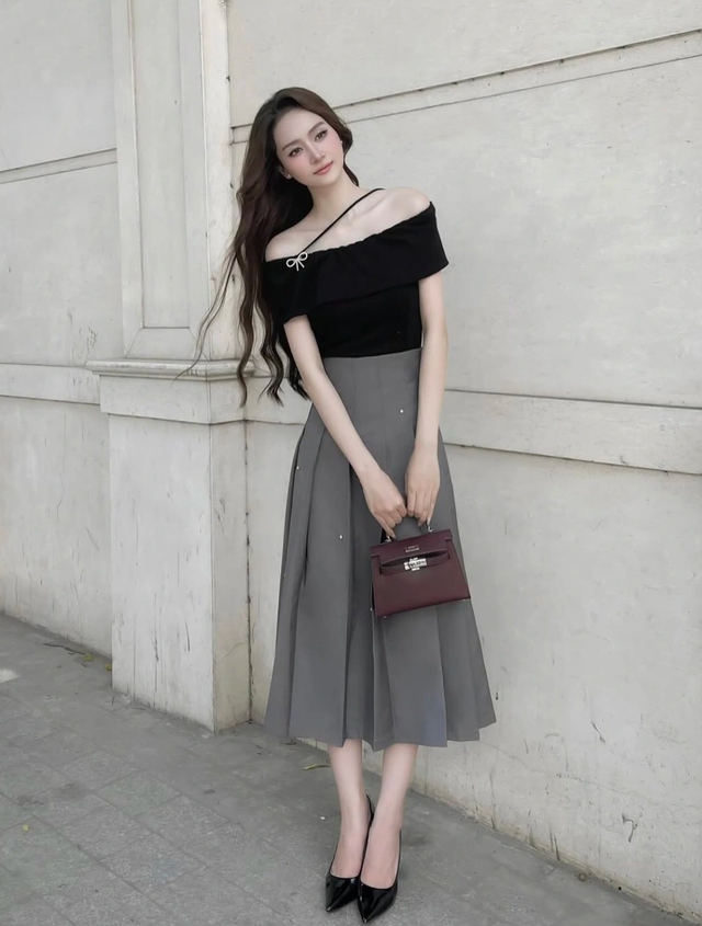 Chân váy dài xếp ly, lựa chọn hoàn hảo cho cô nàng thanh lịch - Ảnh 4.