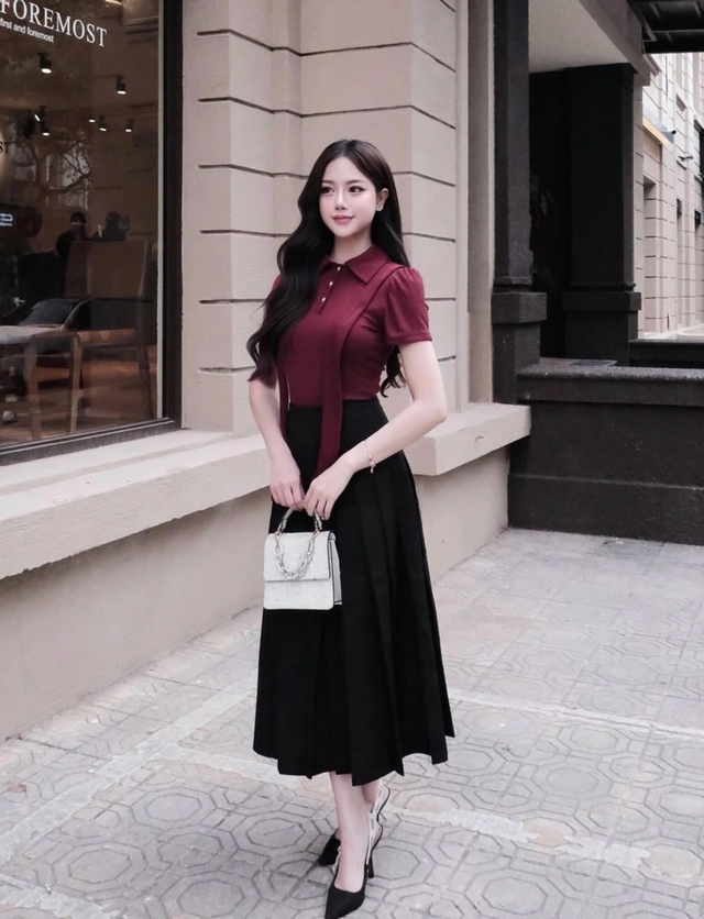 Chân váy dài xếp ly, lựa chọn hoàn hảo cho cô nàng thanh lịch - Ảnh 6.