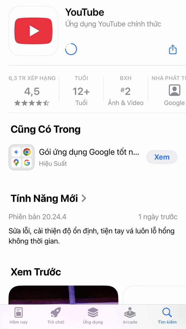 Google nêu lý do người dùng iPhone cập nhật ngay YouTube Google nêu lý do người dùng iPhone cập nhật ngay YouTube