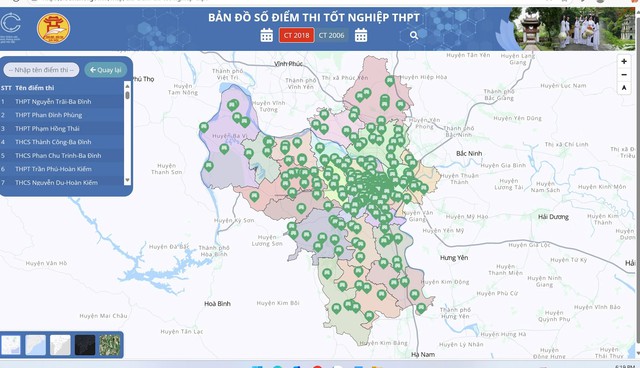 Hà Nội công bố bản đồ điểm thi tốt nghiệp THPT Hà Nội công bố bản đồ điểm thi tốt nghiệp THPT