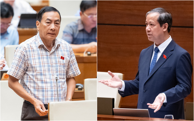 Bộ trưởng GD-ĐT hỏi 'số liệu ở đâu', đại biểu nói 'tôi nghĩ bộ trưởng phải biết' - Ảnh 1.