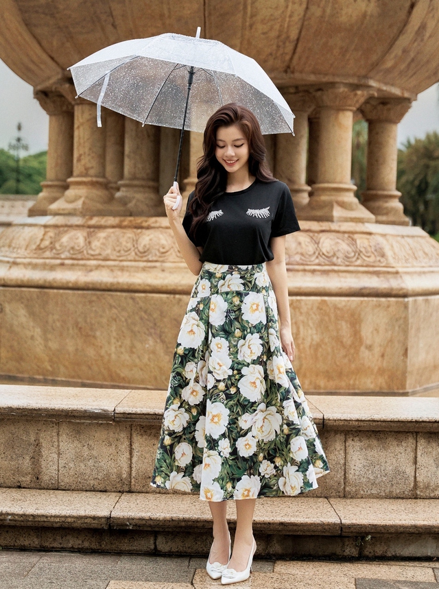 Hóa nàng thơ mùa hạ cùng chân váy hoa cổ điển- Ảnh 4. Hóa nàng thơ mùa hạ cùng chân váy hoa cổ điển- Ảnh 4.