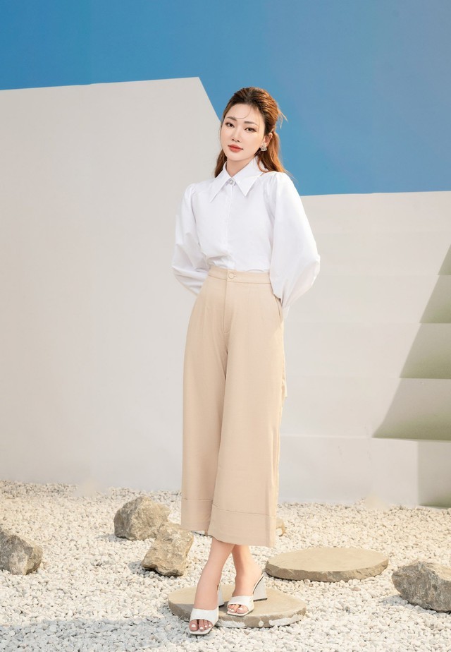 Áo sơ mi cổ đức cách điệu - điểm nhấn sang trọng cho nàng- Ảnh 8.
