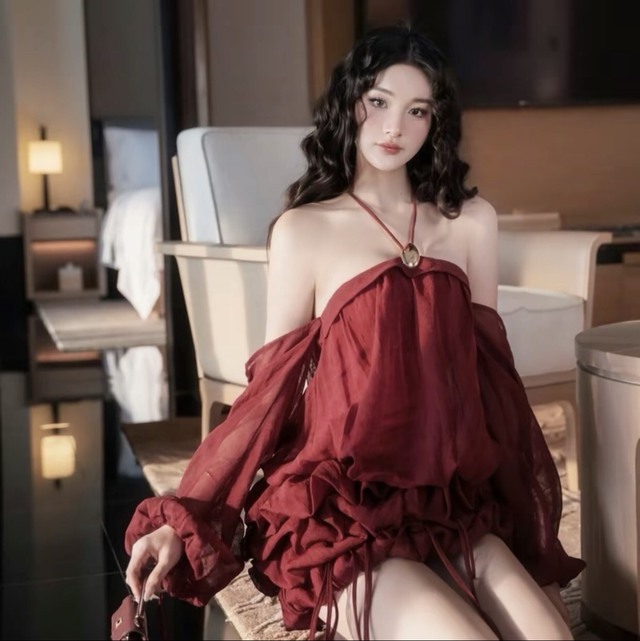 Đầm yếm trễ vai, ‘vũ khí’ tôn dáng cho bờ vai mảnh mai Đầm yếm trễ vai, ‘vũ khí’ tôn dáng cho bờ vai mảnh mai