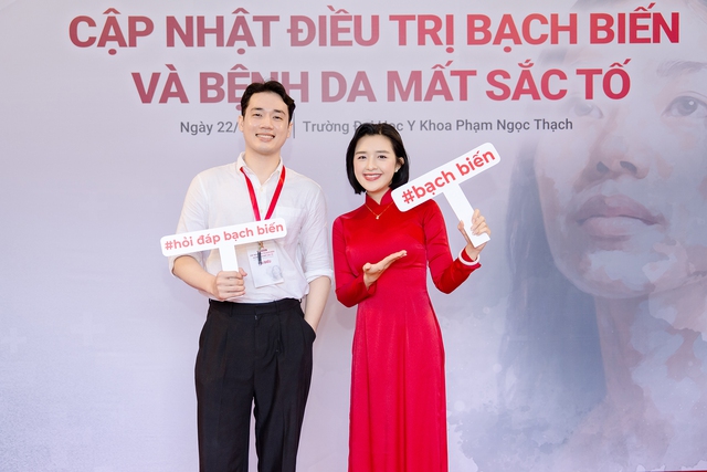Á vương 1 Nam vương Việt Nam đồng hành với bệnh nhân bạch biến Á vương 1 Nam vương Việt Nam đồng hành với bệnh nhân bạch biến