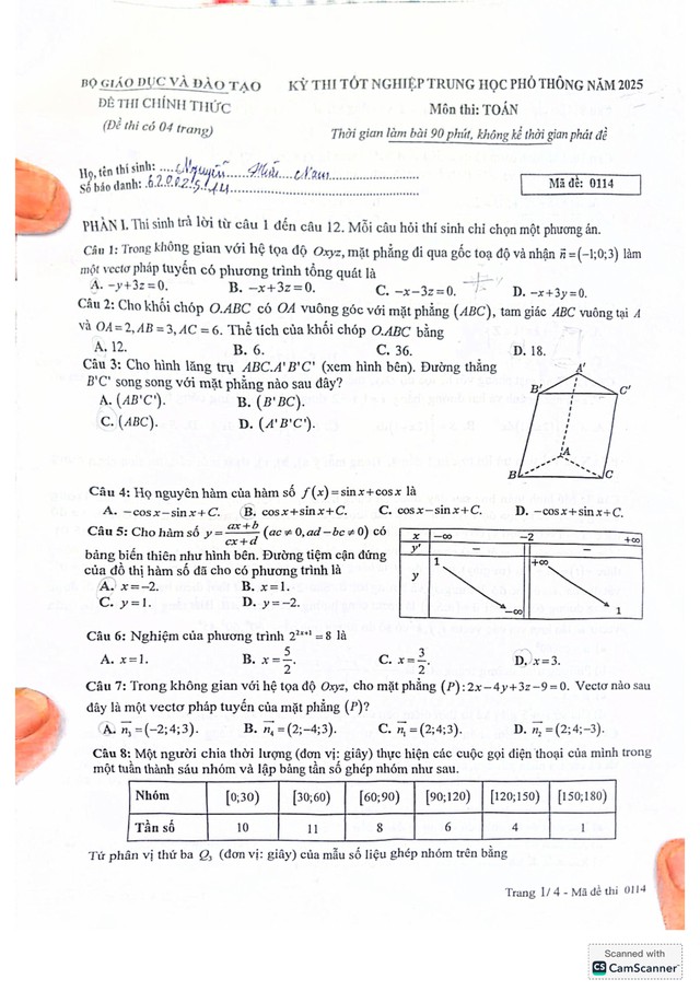 Thi tốt nghiệp THPT 2025: Xem gợi ý giải đề thi môn toán tại đây Thi tốt nghiệp THPT 2025: Xem gợi ý giải đề thi môn toán tại đây