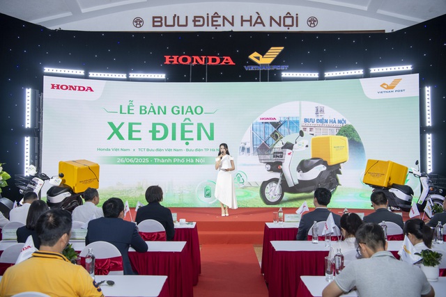 Honda Việt Nam hợp tác Vietnam Post triển khai Dự án sử dụng xe điện giao hàng- Ảnh 1.