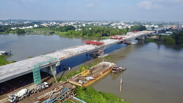 Hợp long cầu Bình Gởi bắc qua sông Sài Gòn, đường Vành đai 3 TP.HCM- Ảnh 3. Hợp long cầu Bình Gởi bắc qua sông Sài Gòn, đường Vành đai 3 TP.HCM- Ảnh 3.