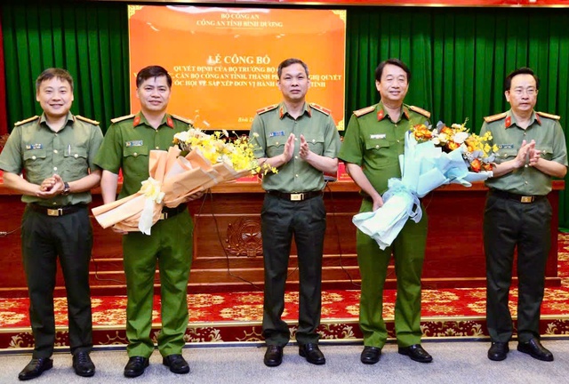 2 Phó giám đốc Công an tỉnh Bình Dương được điều động về Bộ Công an - Ảnh 1.