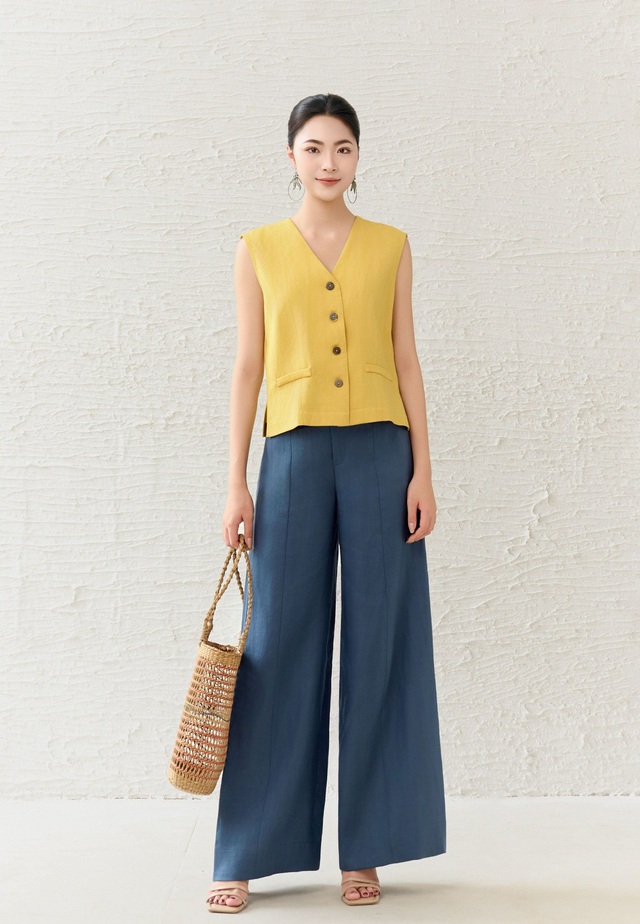 Mặc trang phục từ vải linen để mùa hè thêm tươi mát, thanh thoát- Ảnh 6.