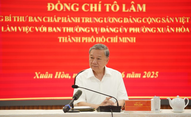 Tổng Bí thư Tô Lâm khảo sát, làm việc với phường Xuân Hòa ở TP.HCM - Ảnh 3.