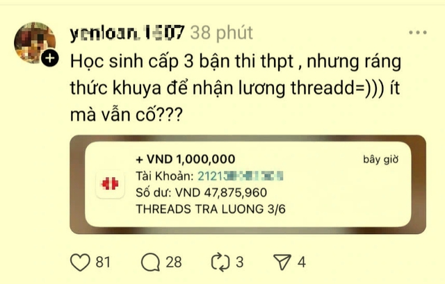 Mạng xã hội Threads trả lương cho người dùng? - Ảnh 1.
