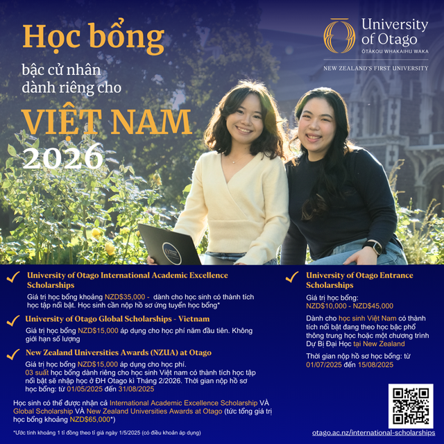 Nắm bắt cơ hội học bổng khoảng 1 tỉ đồng từ đại học top 1% thế giới - Ảnh 2.