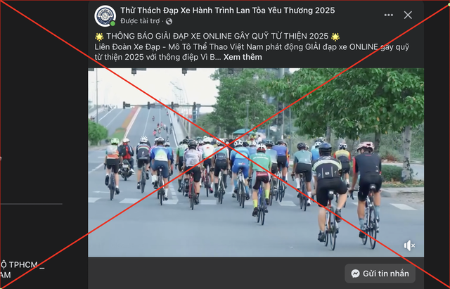 Đang có trang Facebook giả mạo, lừa đảo bằng thử thách đạp xe thiện nguyện - Ảnh 2.