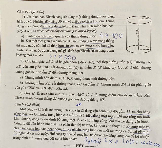 Đề thi lớp 10 môn toán của Hà Nội- Ảnh 2. Đề thi lớp 10 môn toán của Hà Nội- Ảnh 2.