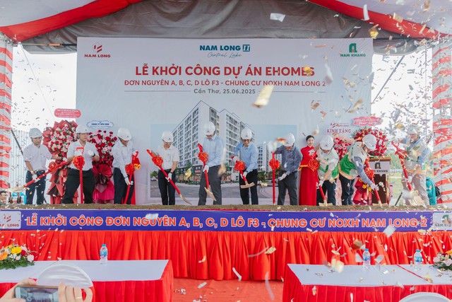 Nam Long khởi công 671 căn nhà ở xã hội EhomeS tại Cần Thơ - Ảnh 1.