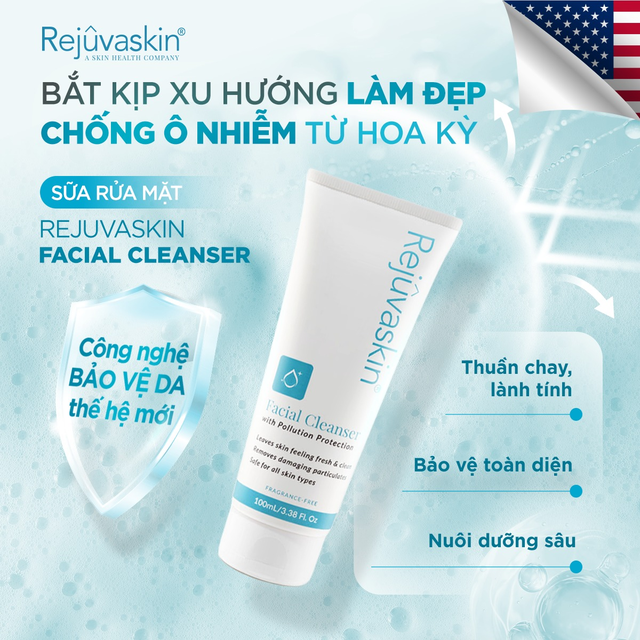 Rejuvaskin Facial Cleanser - Sữa rửa mặt chống ô nhiễm thế hệ mới!- Ảnh 3. Rejuvaskin Facial Cleanser - Sữa rửa mặt chống ô nhiễm thế hệ mới!- Ảnh 3.