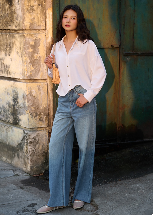 Quần jeans xanh và áo sơ mi, cặp đôi bảo chứng cho mọi phong cách- Ảnh 2. Quần jeans xanh và áo sơ mi, cặp đôi bảo chứng cho mọi phong cách- Ảnh 2.