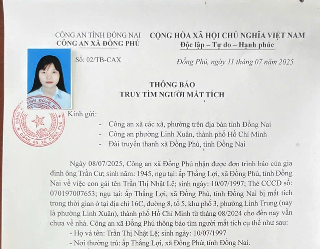 Đồng Nai: Truy tìm 2 cô gái trẻ 'mất tích' - Ảnh 1.