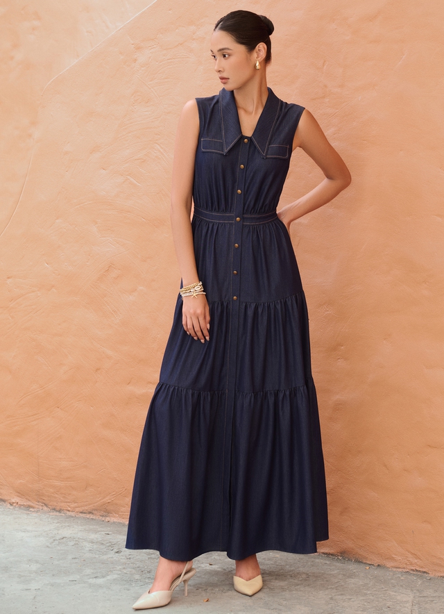 Váy denim - điểm nhấn cho phong cách mùa này - Ảnh 1.